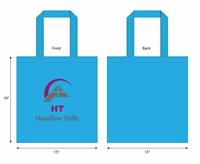 Reusable Non-Woven Bags 15wX16h - Sky Blue